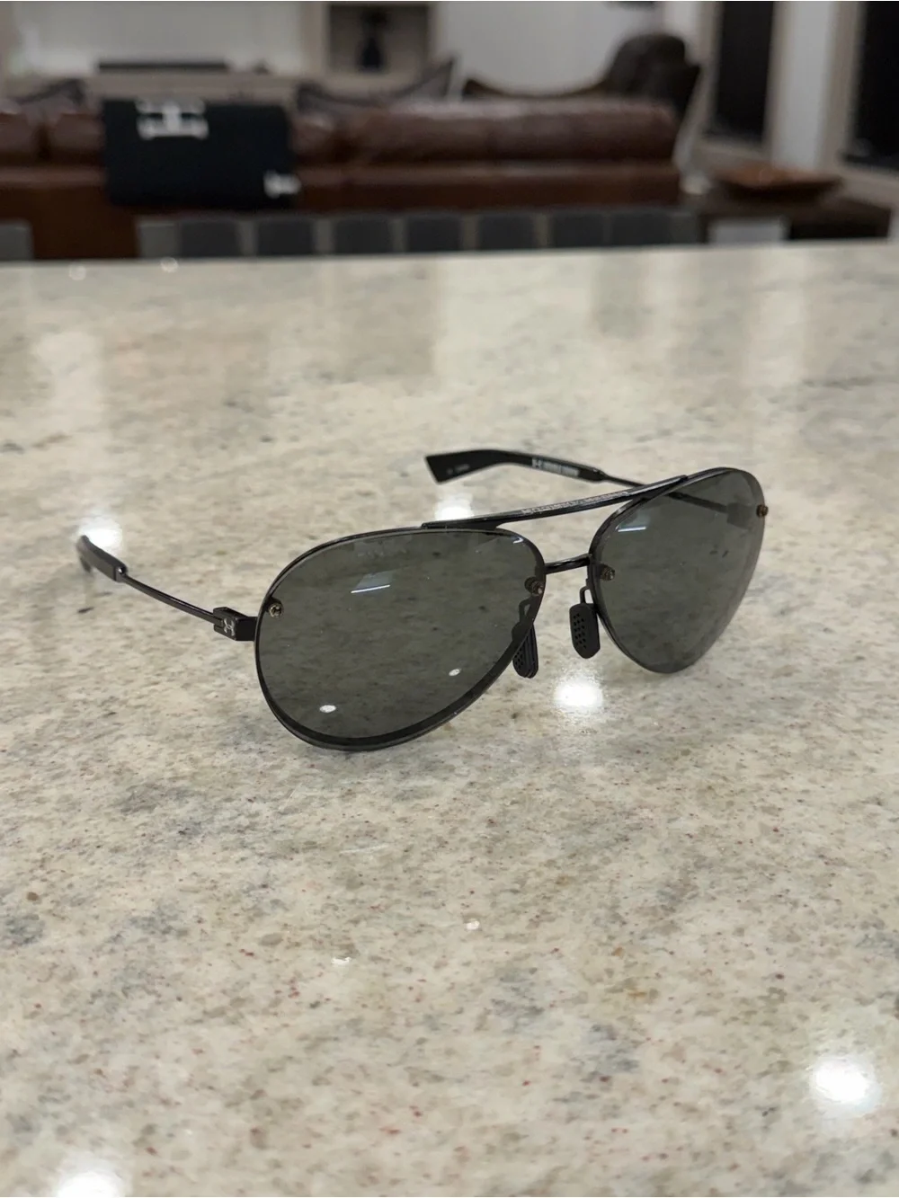 Under Armour Double Down Black Aviator Sport Sunglasses